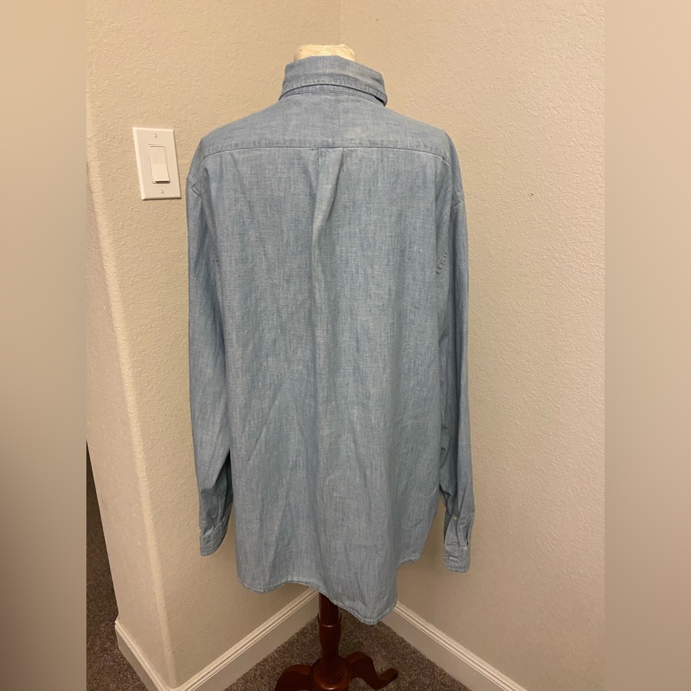 Chaps Light Blue Button-Up Shirt - image 2